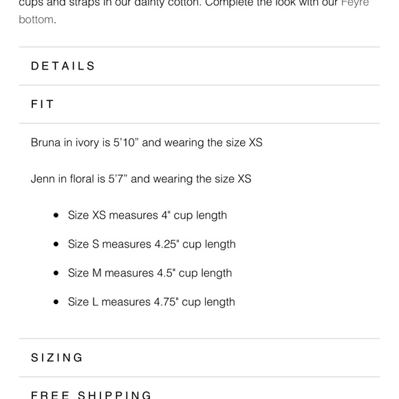 New Are You Am I, Fyre Bra Top, Size Small - Picture 6 of 6